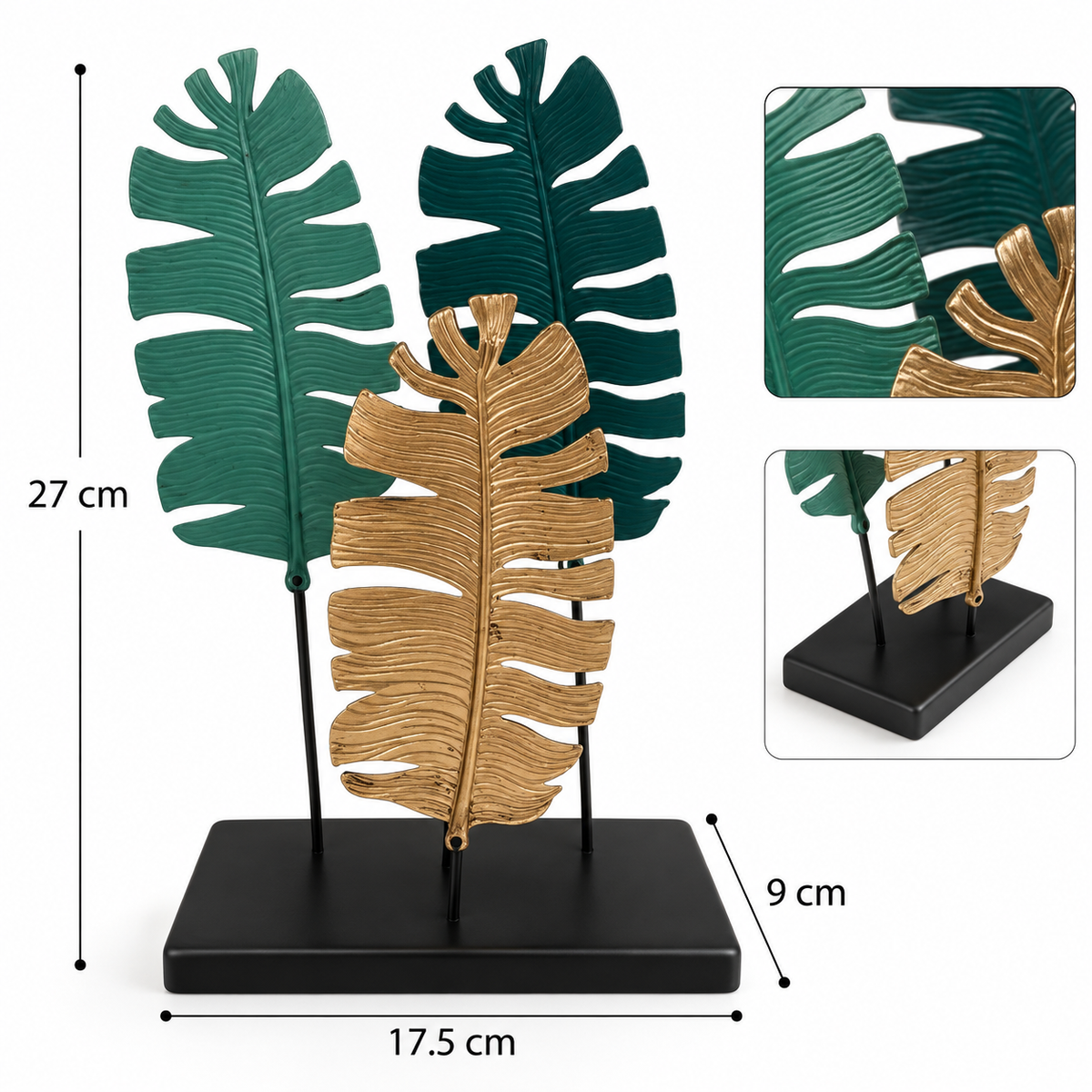 Green Leaf Metal Decor Piece