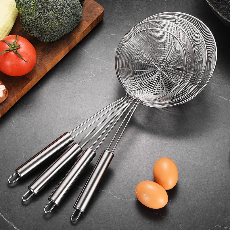 Stainless Steel Wire Skimmer Spoon for Frying, Fries & Oil Straining – Kitchen Spider Strainer, Small, 41 cm, 13.5 cm, 6.5 cm