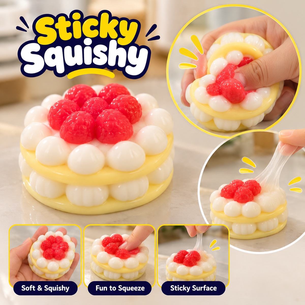 Mini Sticky Cake Squishy Toy