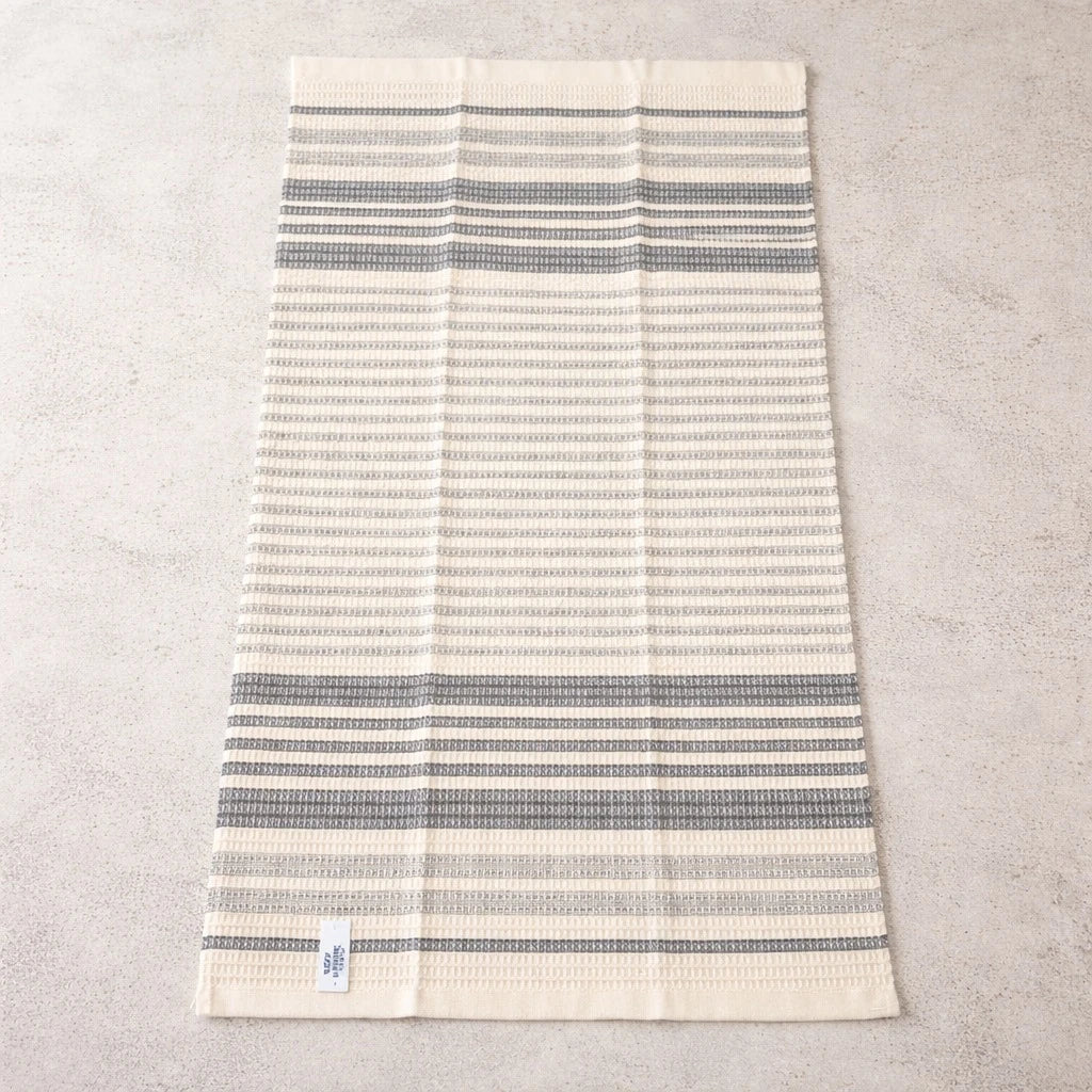 Kitchen Towel Almaamoun Egyptian Cotton Off White Absorbent Dish Drying Cloth Different Designs Patterns Single Piece 80 x 45 cm