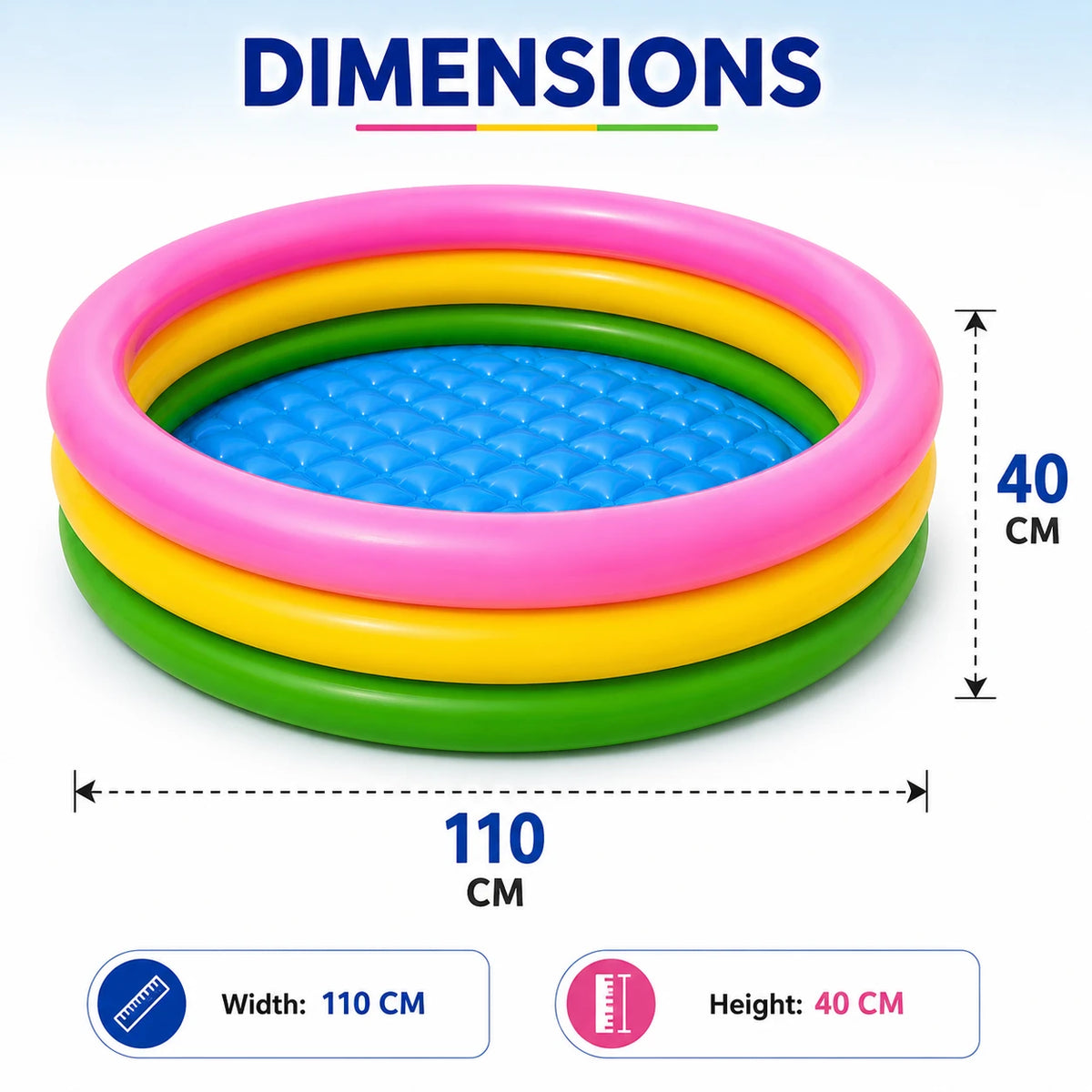 Inflatable Kiddie Pool Family Garden Swimming Pool Children Water Play Pool