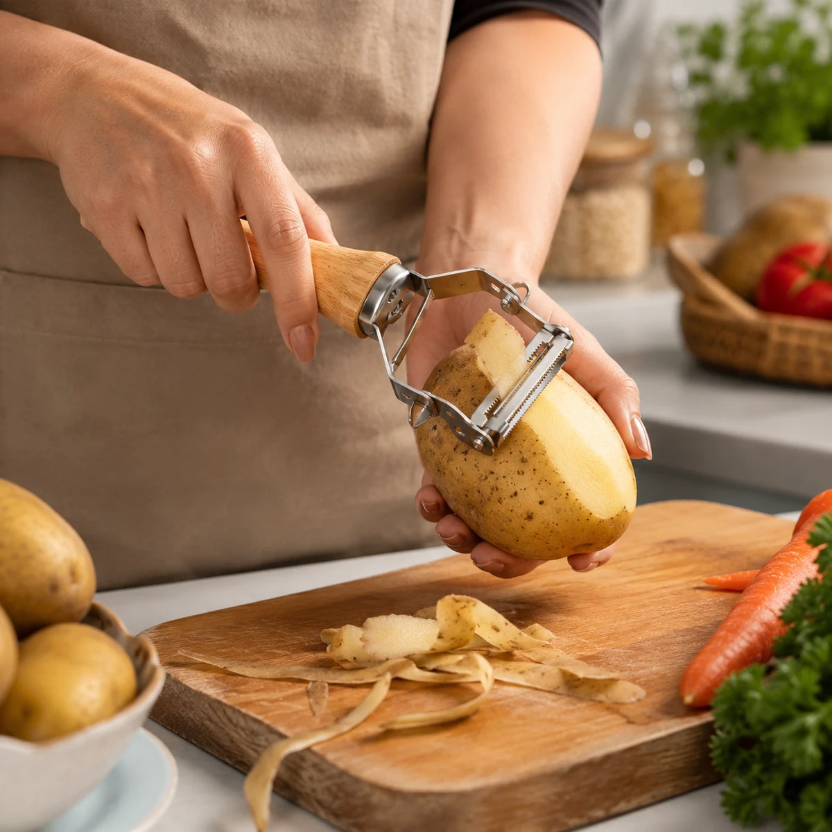 Adawat Dual Blade Stainless Steel Vegetable Peeler Julienne Peeler Kitchen Peeling Tool
