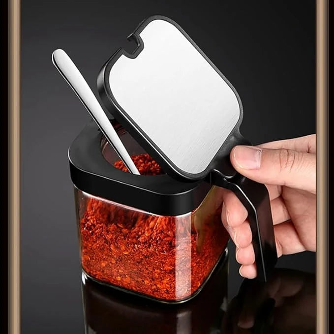 Spice Jar with Handle & Spoon