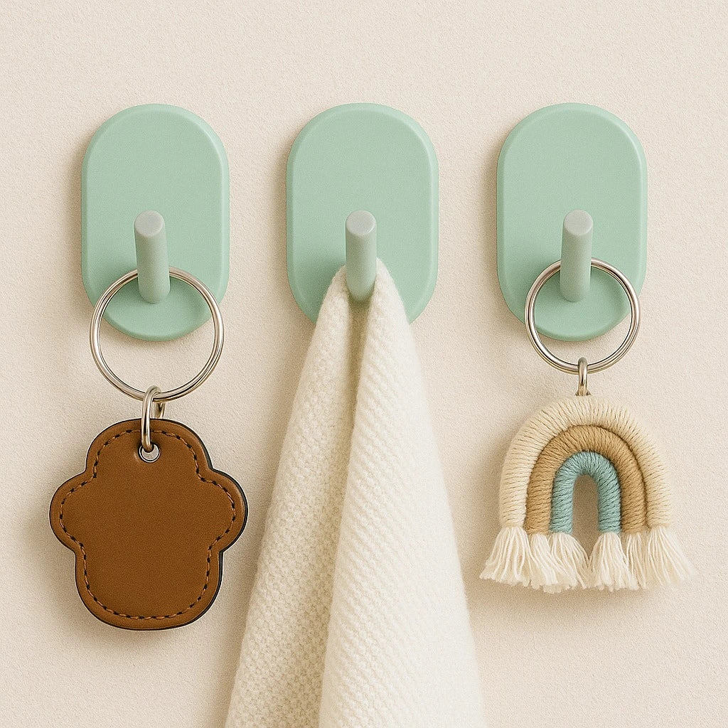 Set Of 3 Adhesive Wall Hooks