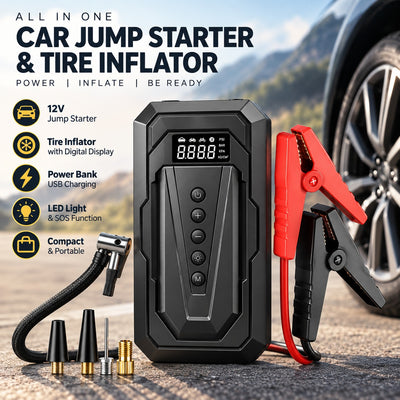 Multifunction Car Jump Starter & Tire Inflator 6000mAh