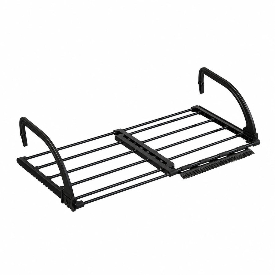 Extendable Balcony Drying Rack Stainless Steel Foldable Laundry Rack Adjustable Clothes Airer