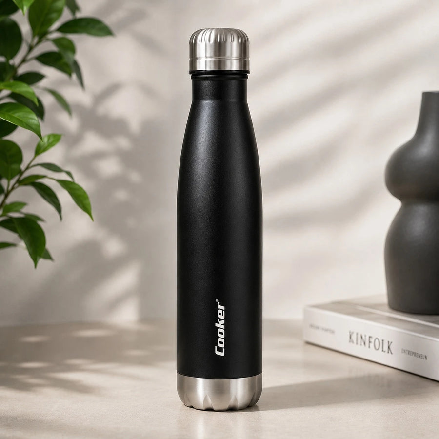 Cooker Thermos Vacuum Flask Stainless Steel Water Bottle Thermal Insulated Travel Bottle 500ml Reusable Coffee Tea Bottle