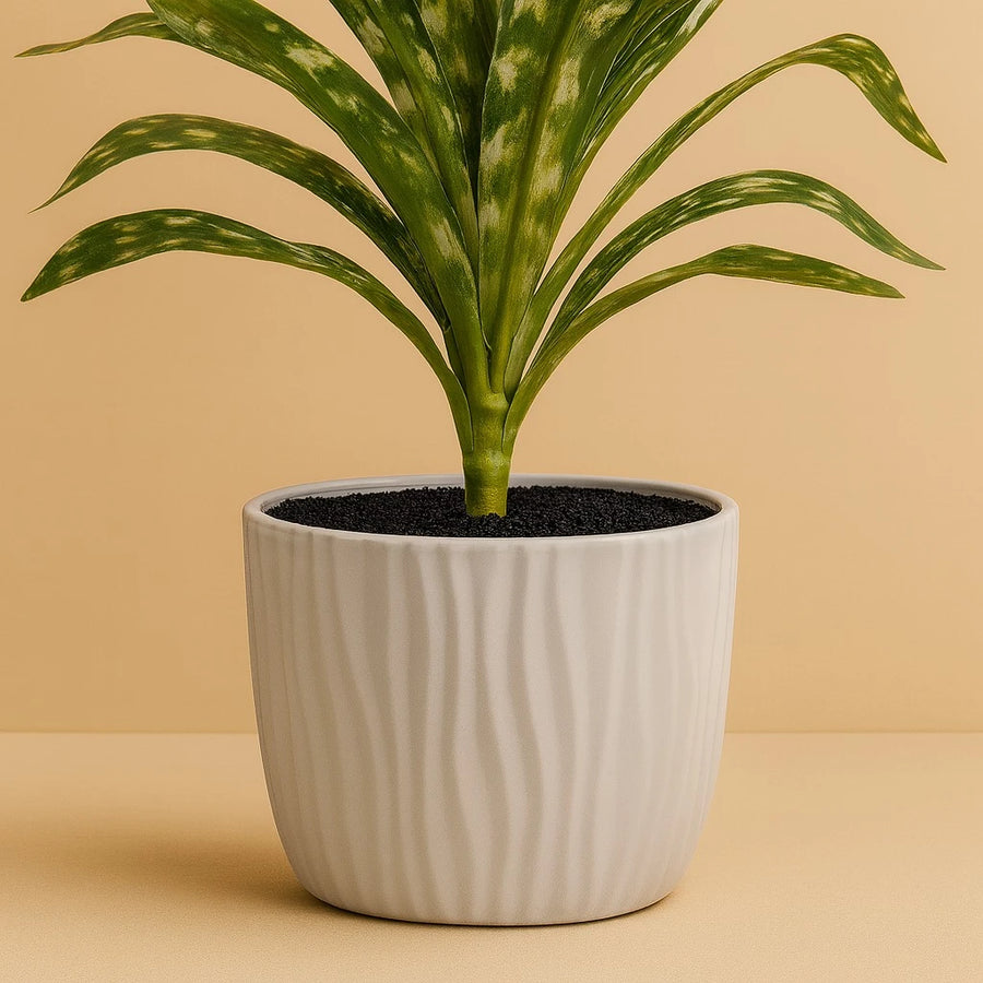 Artificial Plant in Ribbed Pot– 52 cm