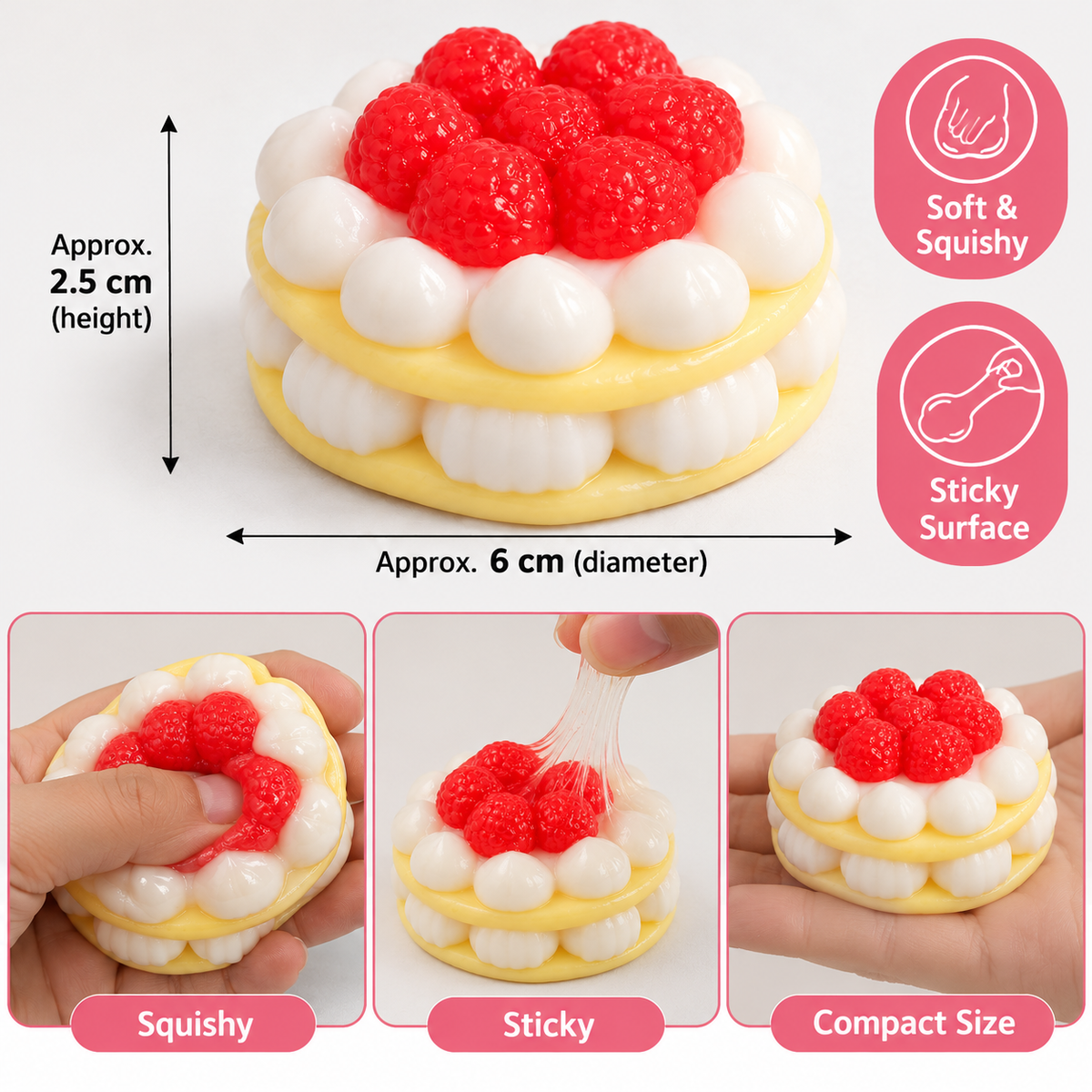 Mini Sticky Cake Squishy Toy