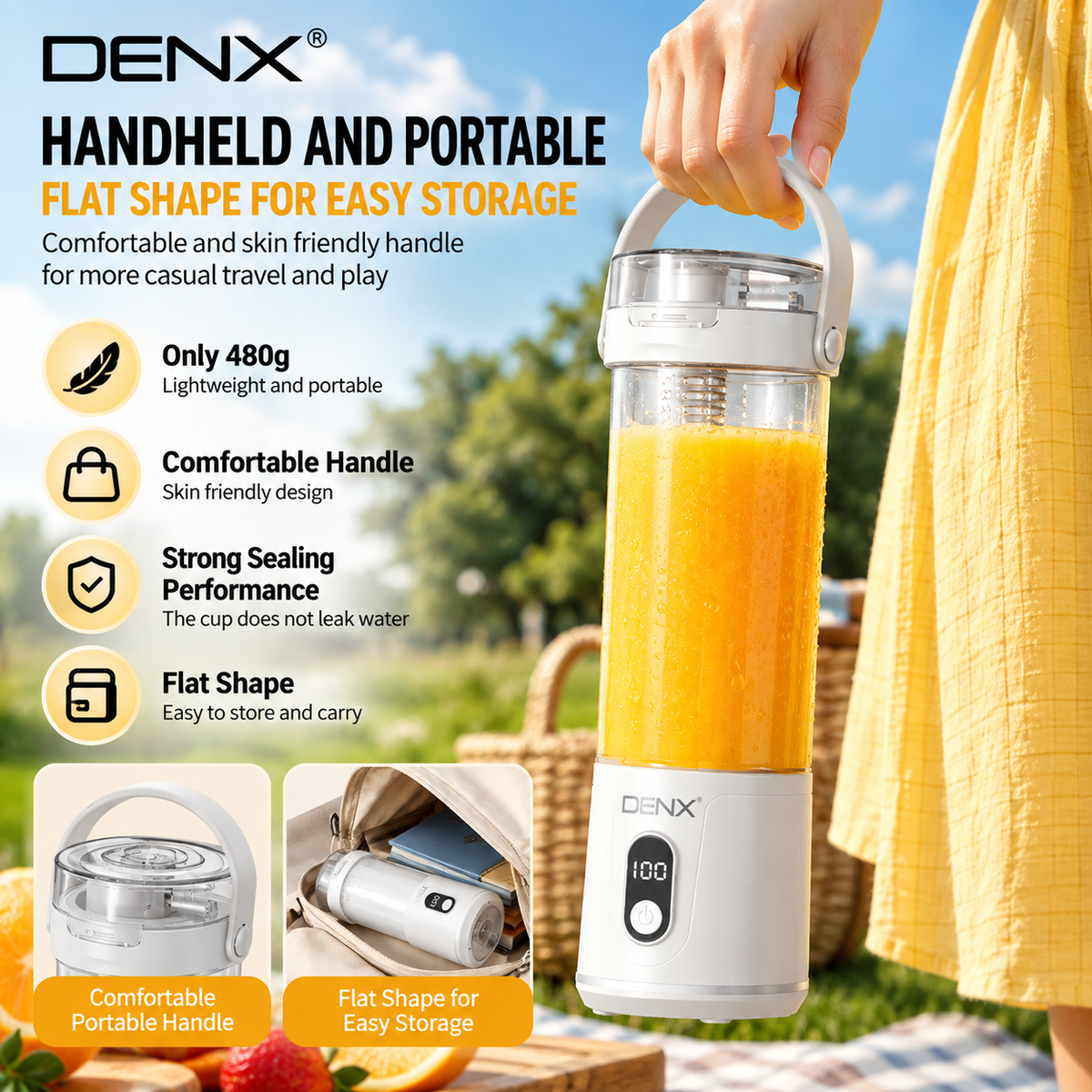 DENX Portable Rechargeable Blender