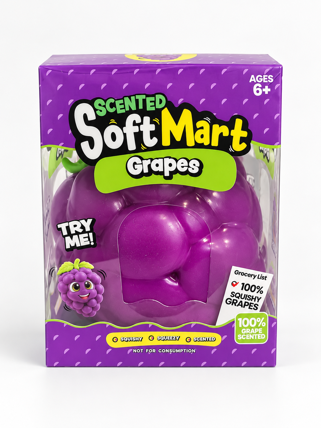 shopify tbale Large Grape Shaped Elastic Squishy Toy