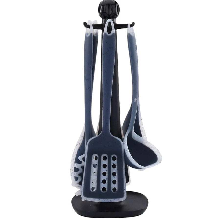 7 Piece Silicone Kitchen Utensil Set with Spatulas Spoons and Cooking Tools
