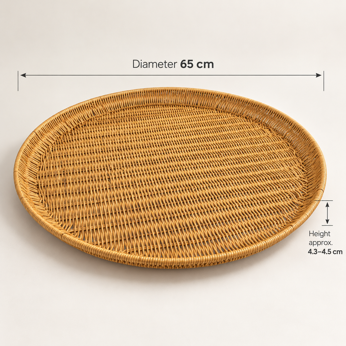 Round Woven Rattan Serving Tray Available in 7 Sizes