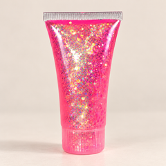 Pink Glitter Tube Hard Squishy Toy