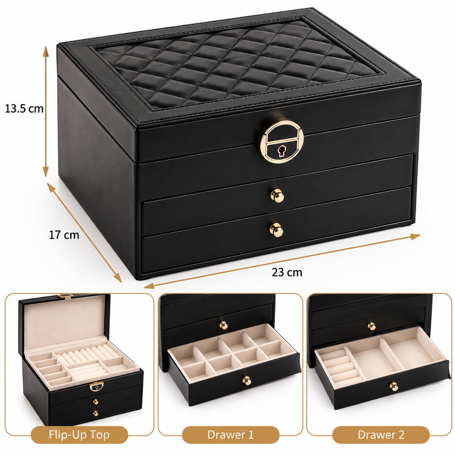Multi Layer Jewelry Organizer Box