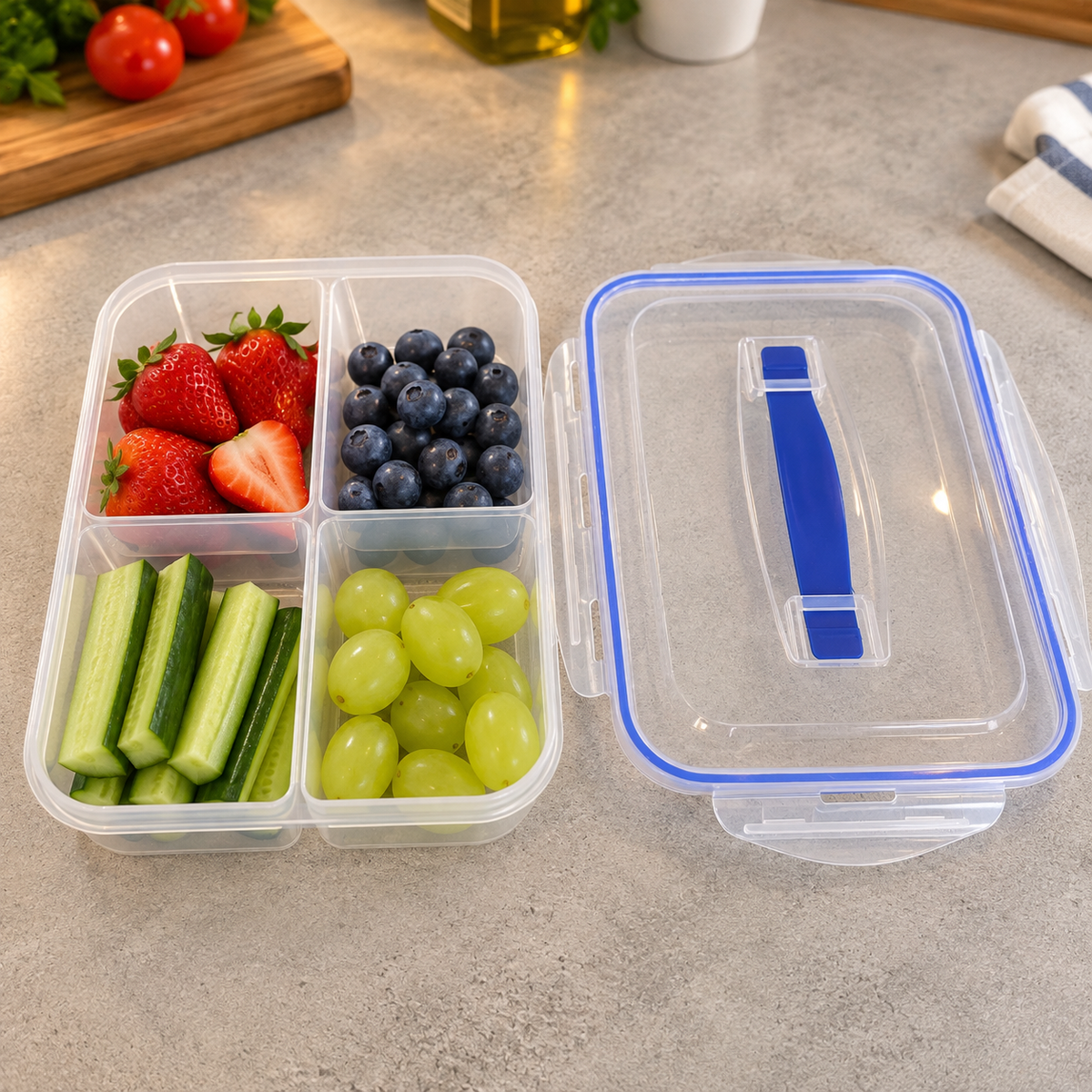 4 Compartment Food Storage Container