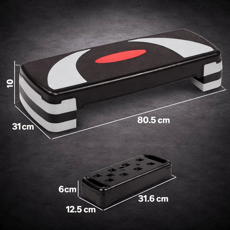 Adjustable Aerobic Step Platform Sports Gym Fitness Workout Step Board Anti Slip Cardio Exercise Bench Home Training Equipment