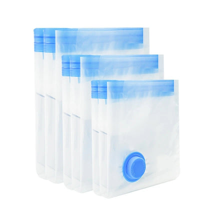 Vacuum Storage Bags Set with Hand Pump  Space Saving Compression Bags for Clothes Bedding & Blankets, Extra Thick, 75% Volume Reduction