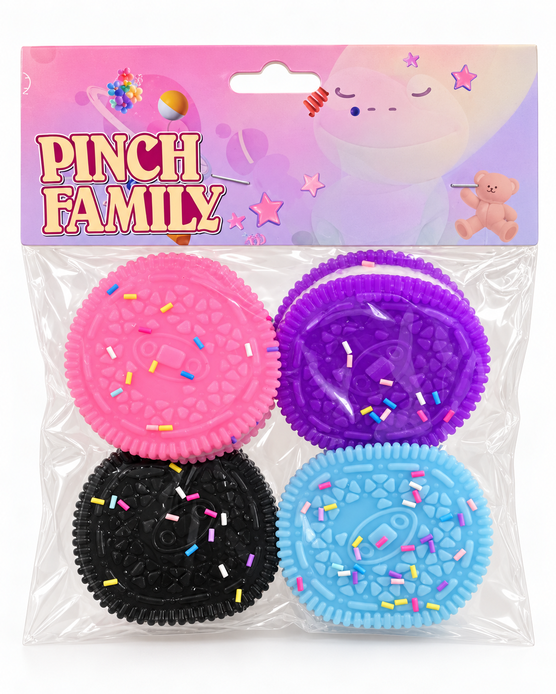 oreo shape Oreo Shaped Squishy Toys Set of 4