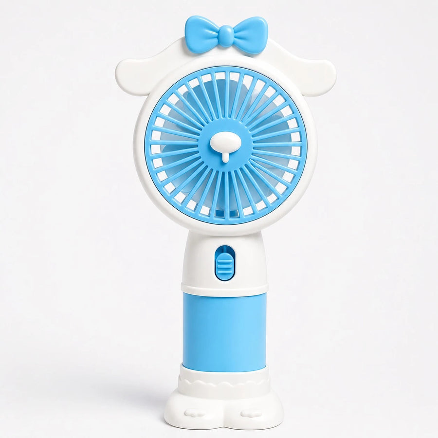 Handheld Mini Fan Portable Rechargeable USB Cooling Fan Cute Cartoon Desk Fan Travel Fan