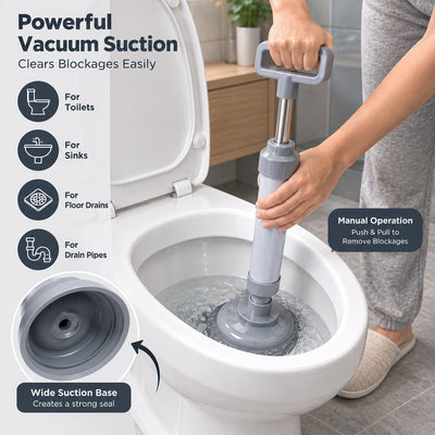 Manual Vacuum Suction Drain Unblocker Pump