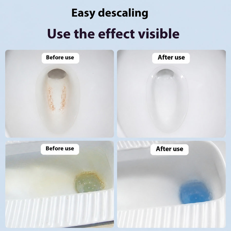 Automatic Toilet Tank Cleaner Magic Bottle Long Lasting Descaling and Stain Removal Cleaning Solution – Blue