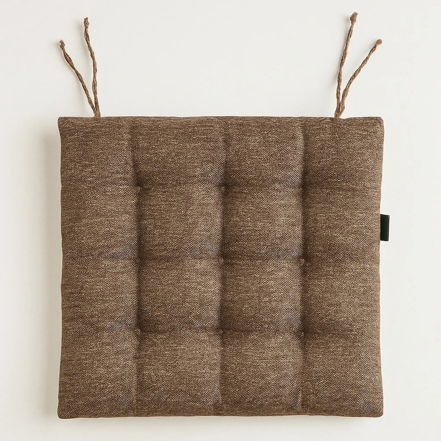 Premium Tufted Tweed Chair Cushion 40x40 cm Thick Padded Seat Cushion for Dining Kitchen and Home Chairs