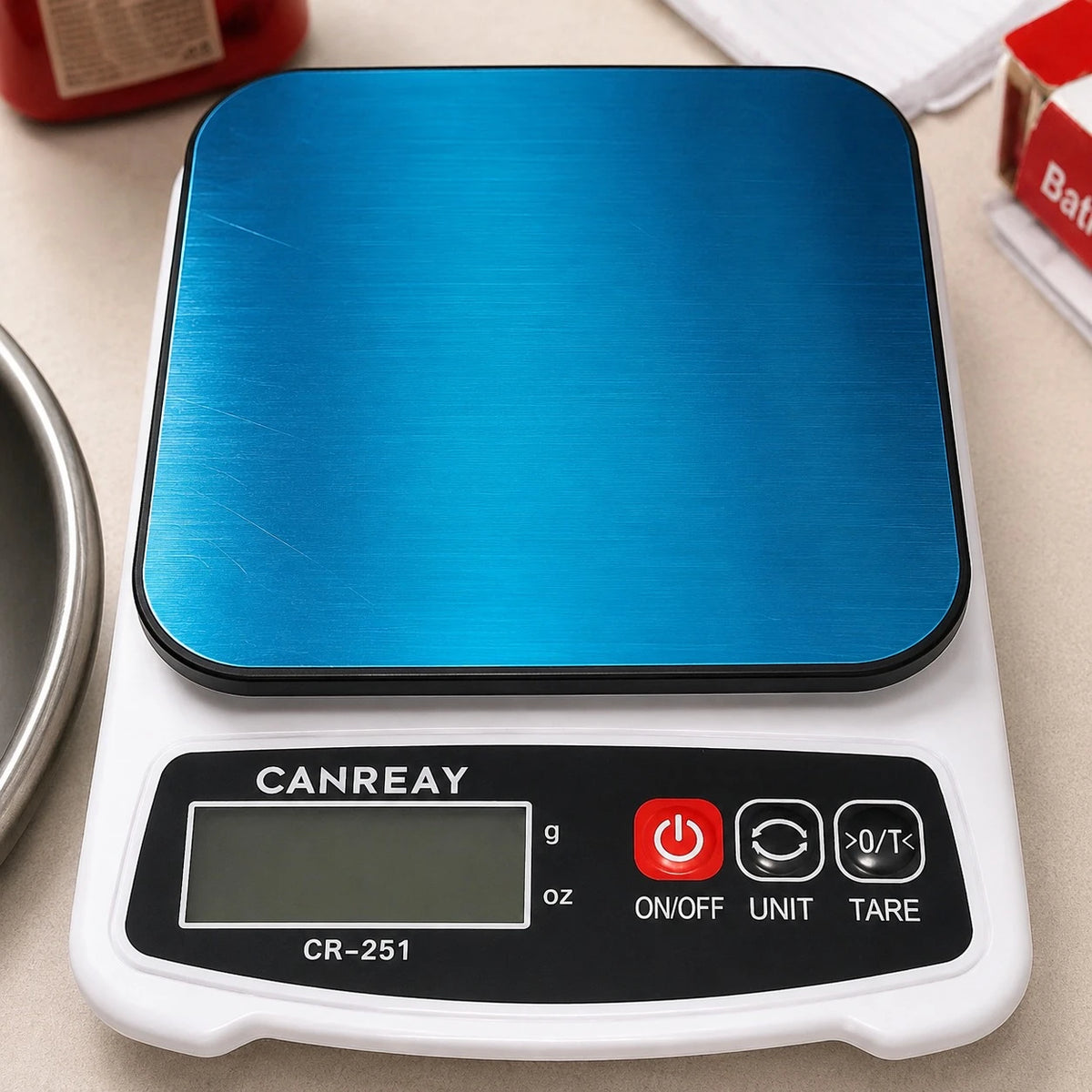 CANREAY Digital Kitchen Scale CR251 10kg High Precision Electronic Food Weighing Smart Scale Stainless Steel Baking Cooking Scale