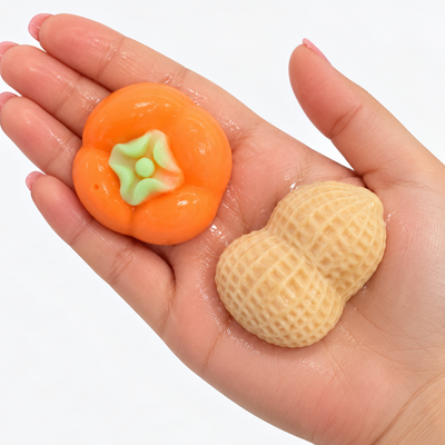 Mini Pumpkin & Peanut Sticky Squishy Toy