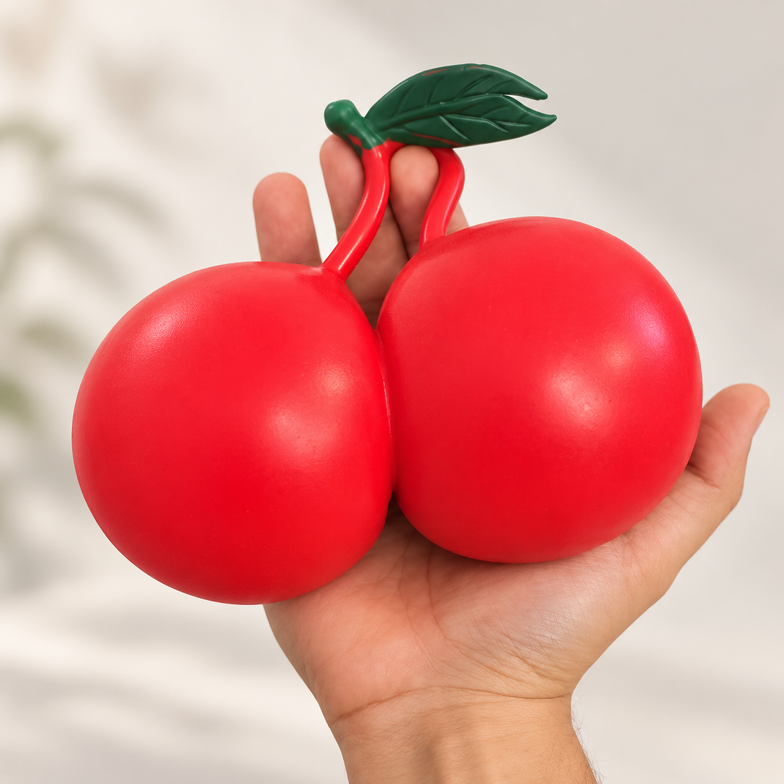 Large Cherry Shaped Elastic Squishy Toy
