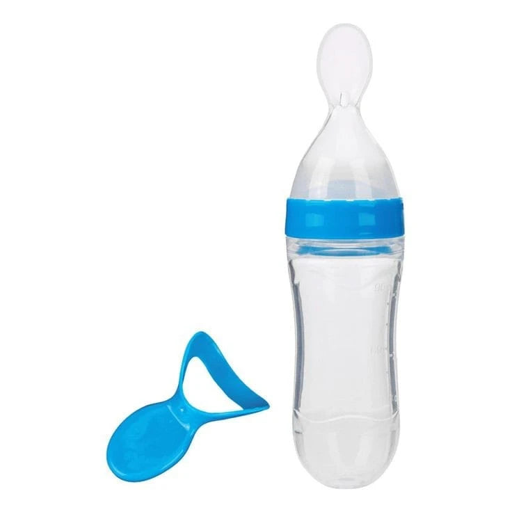 Silicone Feeding Bottle with Spoon