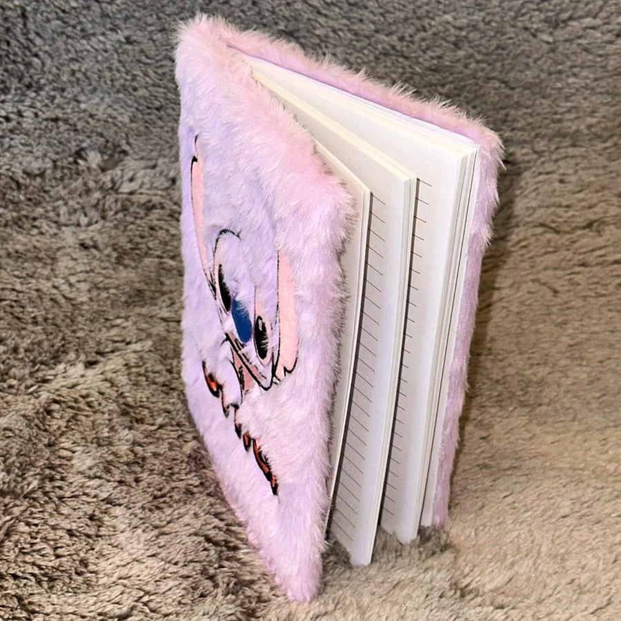 Plush Stitch Notebook A5 Size – Suitable for Traveling, Easy to Carry