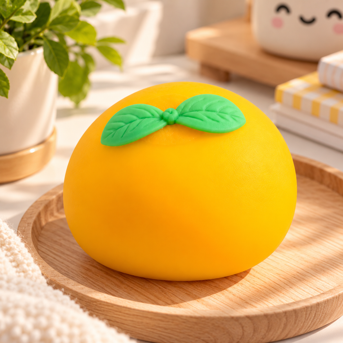 Orange Shaped Elastic Squishy Stress Relief Toy