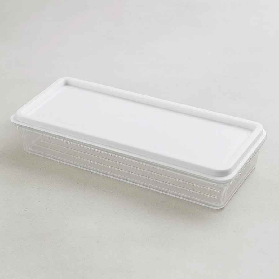 Slim Storage Container Narrow Food Storage Solution for Pantry Organization Refrigerator and Kitchen Storage