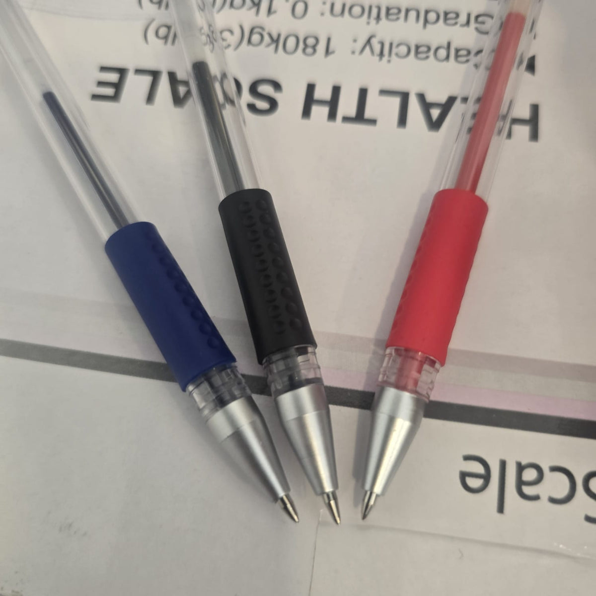 Gel Pens Set of 12 0.5mm Fine Tip Smooth Writing Pens 8 Blue 2 Red 2 Black for School Office Study Notes and Everyday Writing