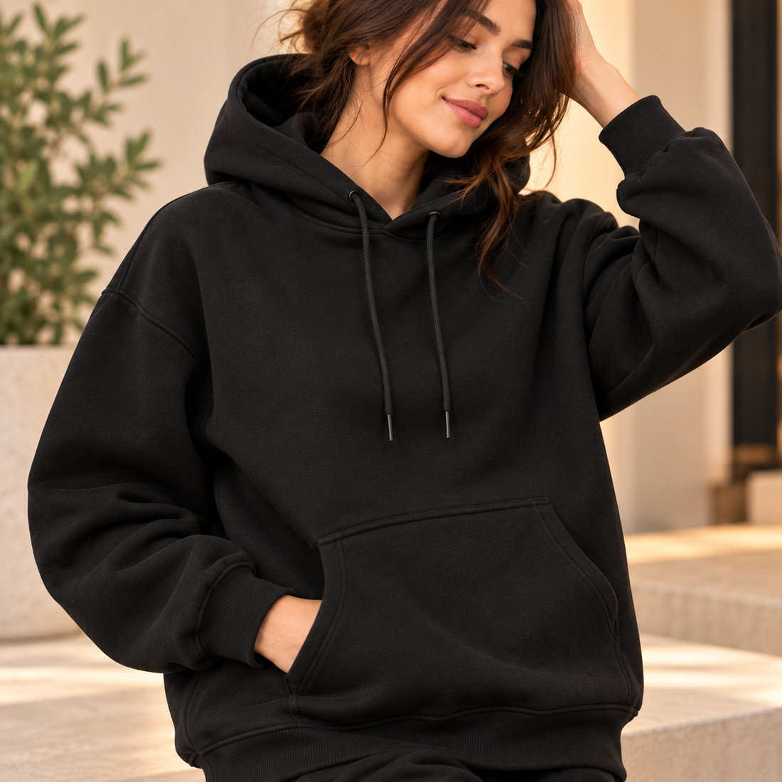 Classic Everyday Black Hoodie