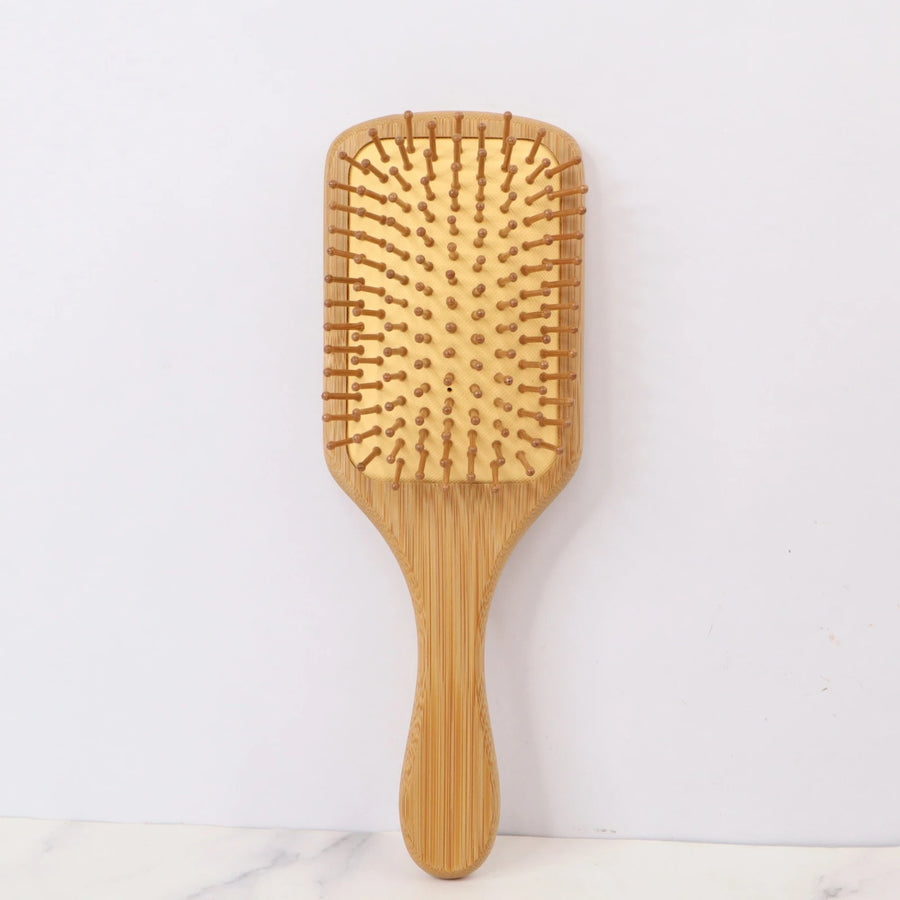Travel Large Bamboo Paddle Hair Brush Scalp Massage Detangling Hair Comb hair styler