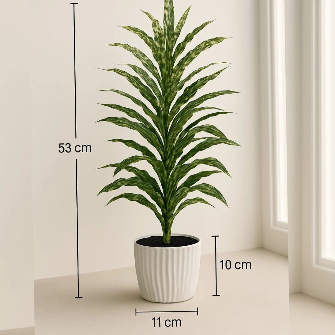 Artificial Plant in Ribbed Pot– 52 cm