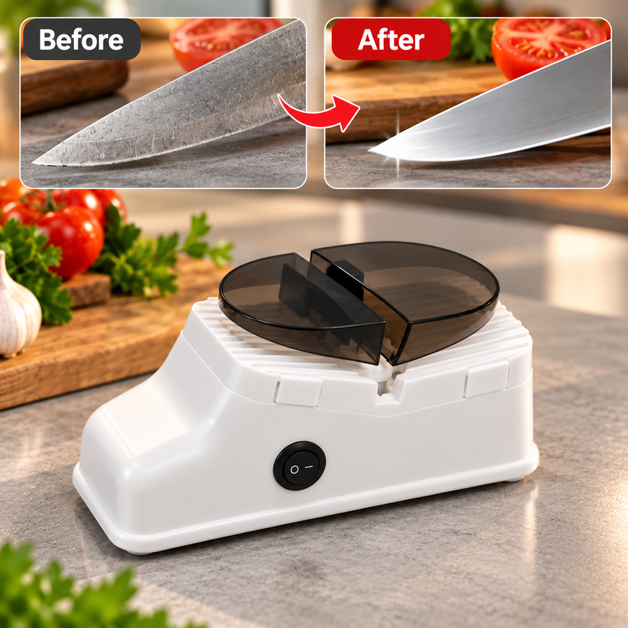 Electric Knife Sharpener with Dual Sharpening Slots