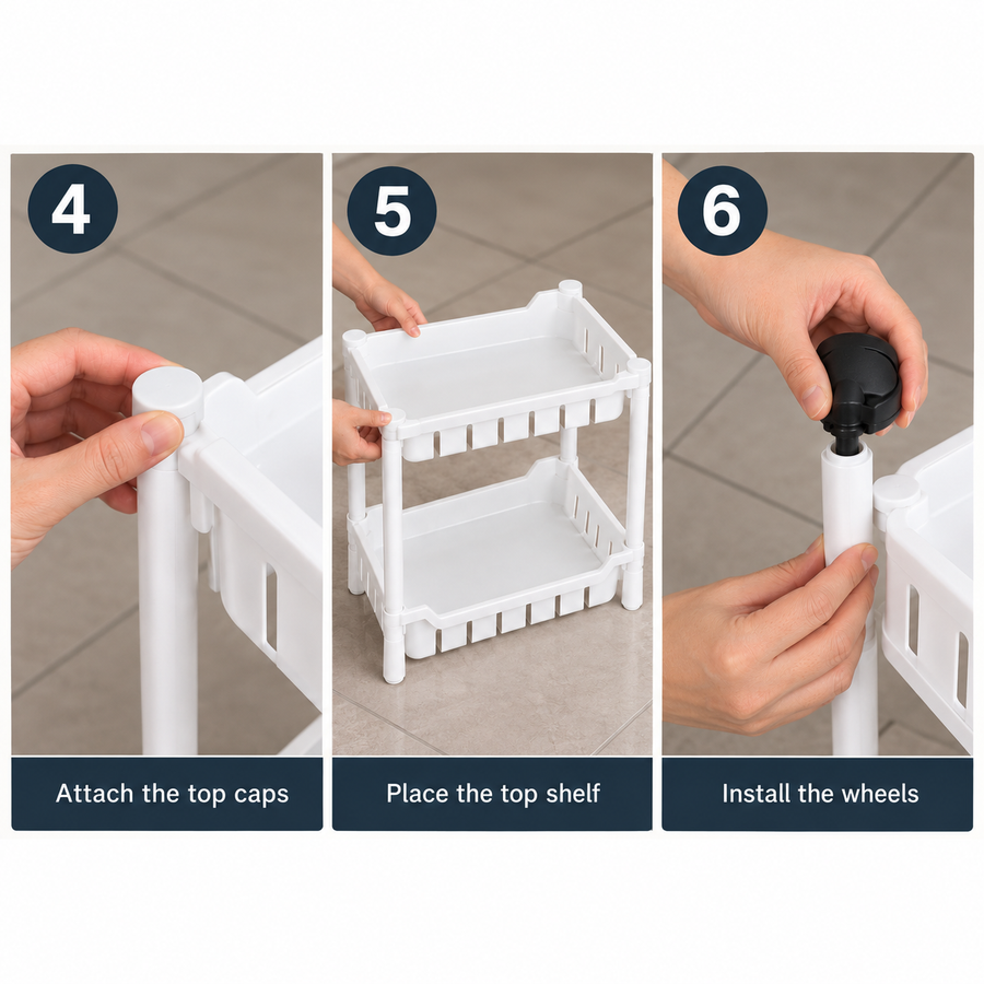 4 Tier Kitchen Bathroom Organizer Rack