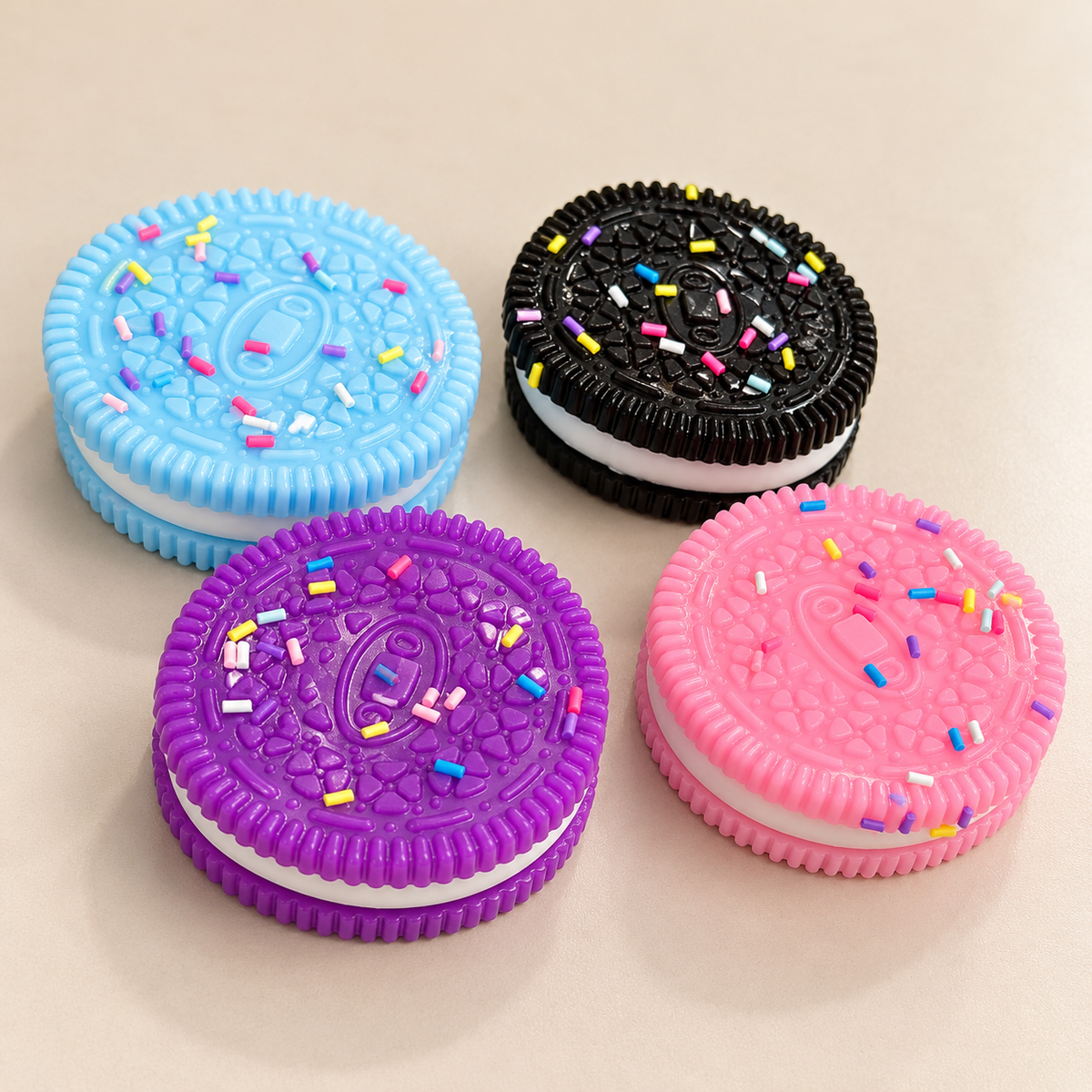 oreo shape Oreo Shaped Squishy Toys Set of 4