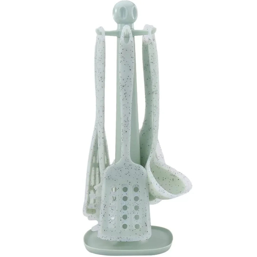 7 Piece Silicone Kitchen Utensil Set with Spatulas Spoons and Cooking Tools