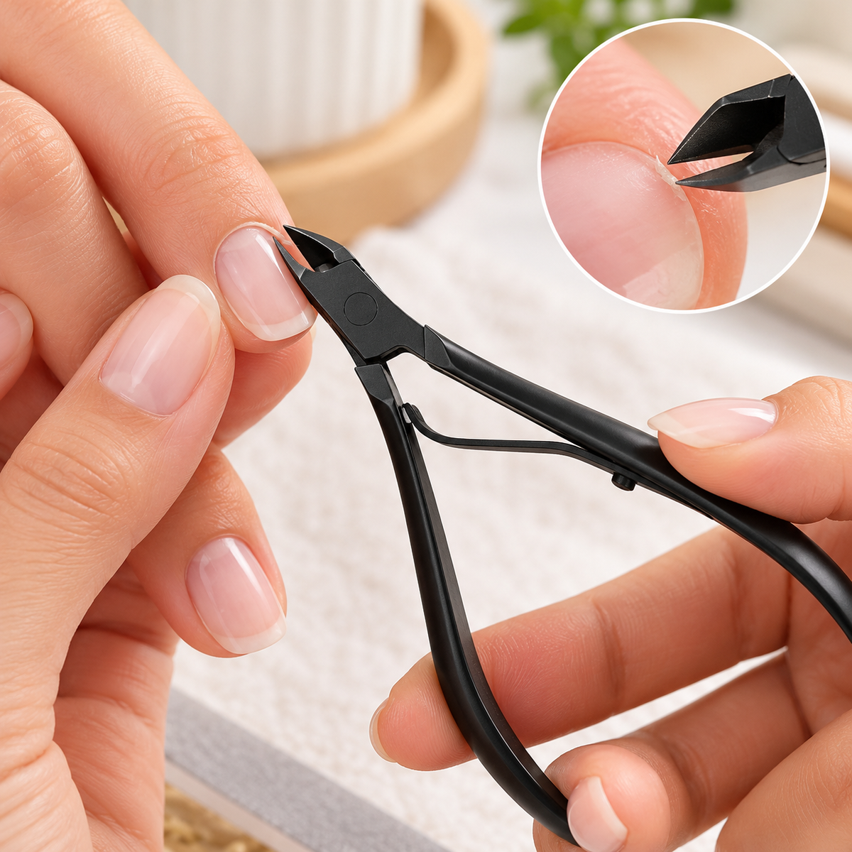 Professional Cuticle Nipper with 45° Angled Blades