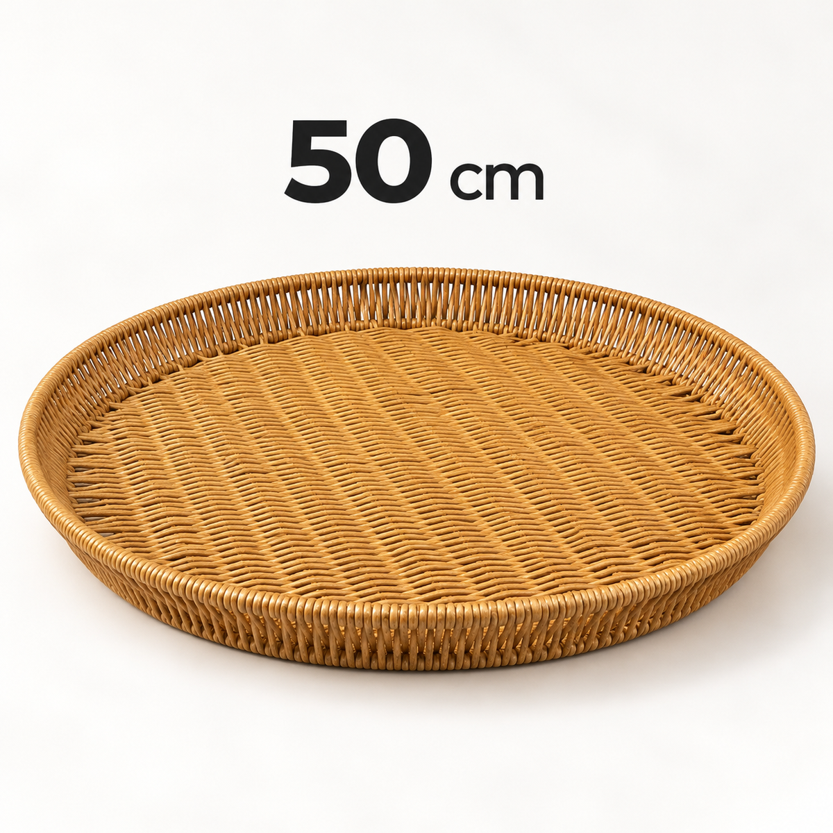Round Woven Rattan Serving Tray Available in 7 Sizes