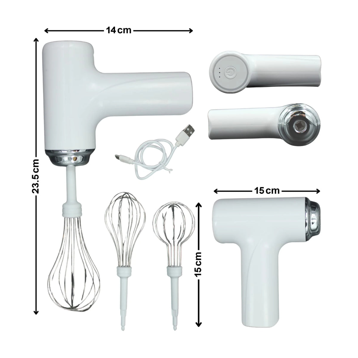 2 Heads Cordless Hand Mixer