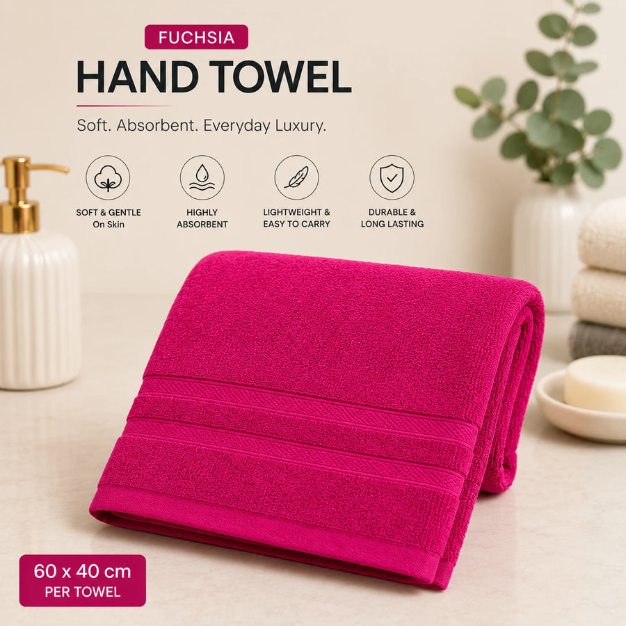 Travel Hand Towel Soft Cotton Absorbent Bathroom Face Towel 60x40 cm
