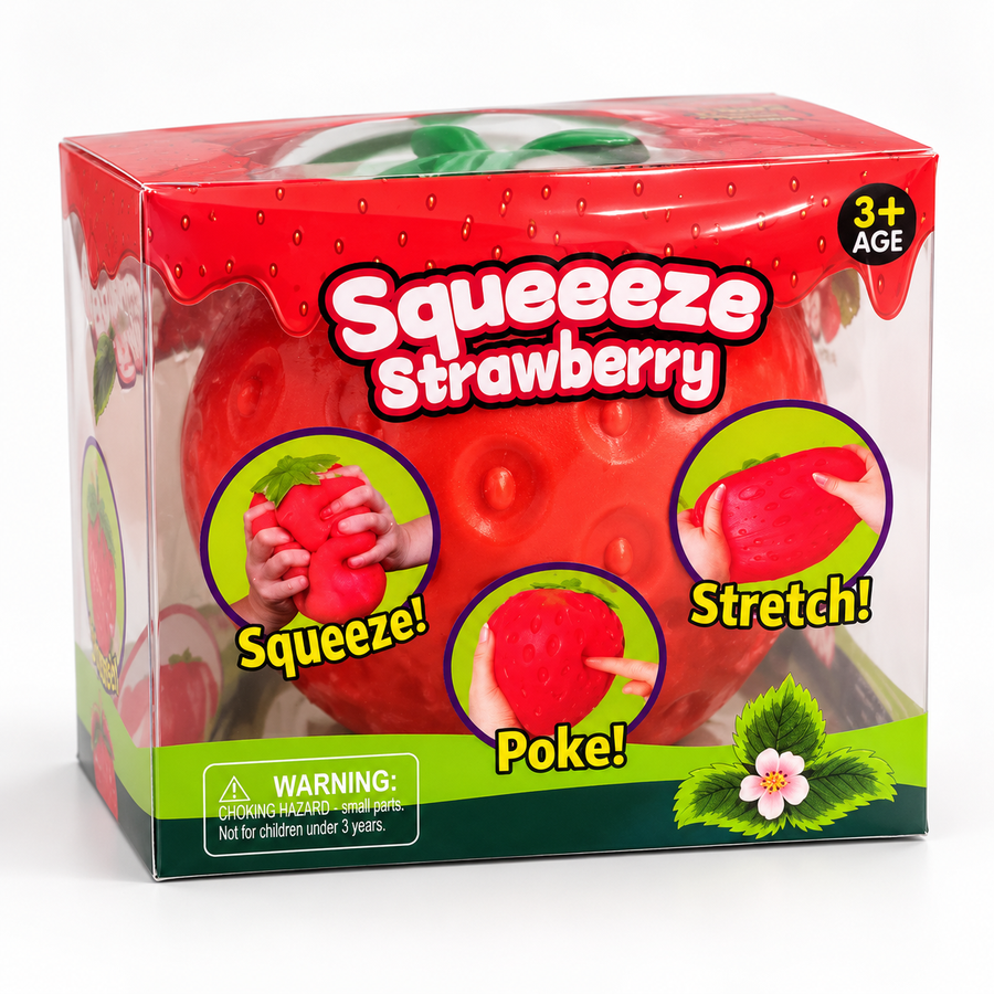 Large Strawberry Squishy Stress Relief Toy