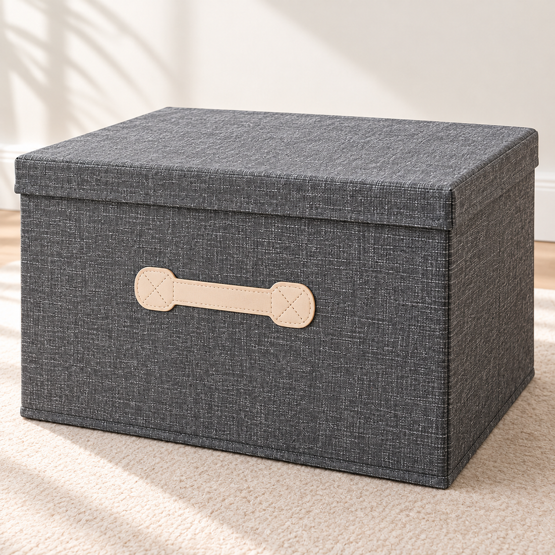 Large Foldable Fabric Storage Box with Lid