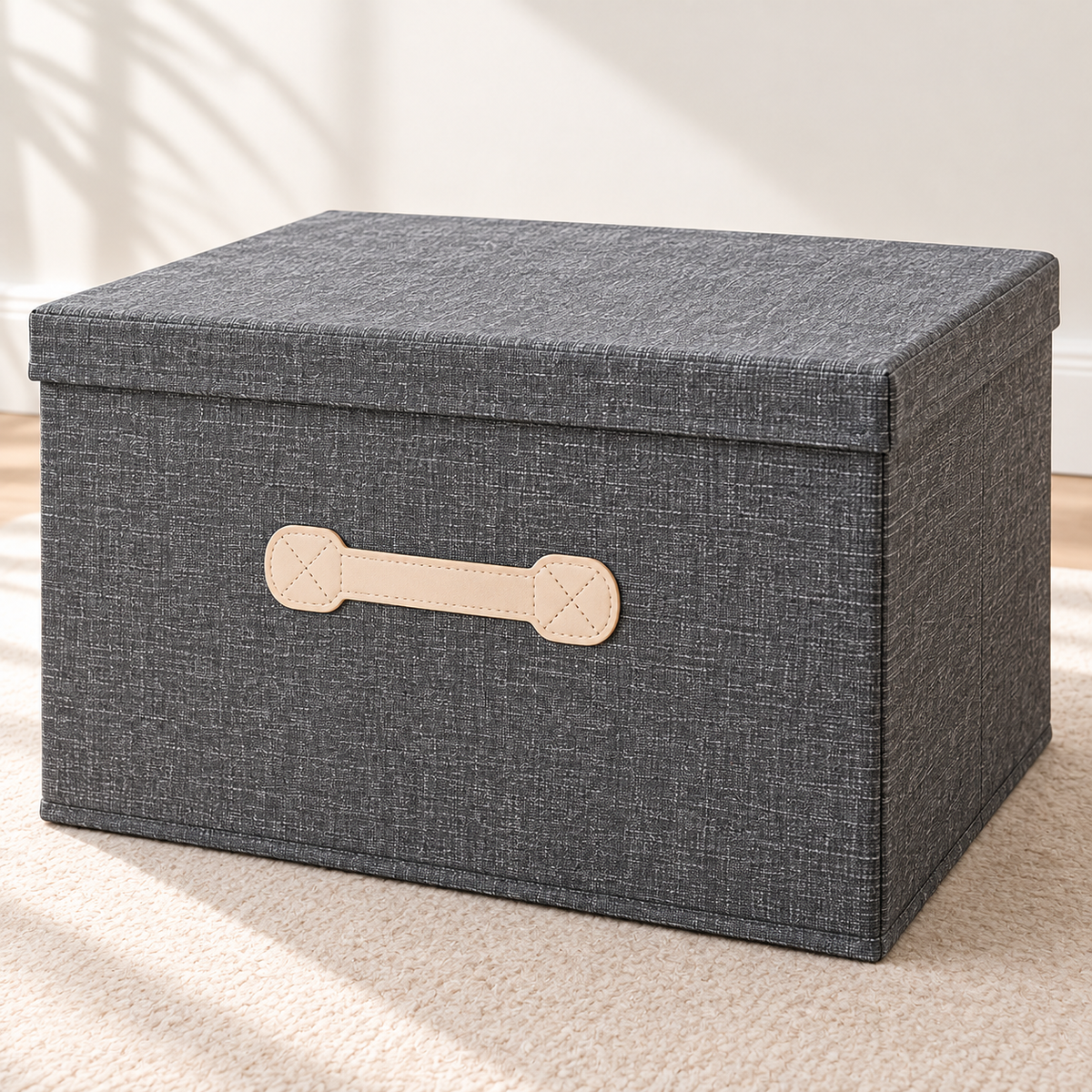 Large Foldable Fabric Storage Box with Lid
