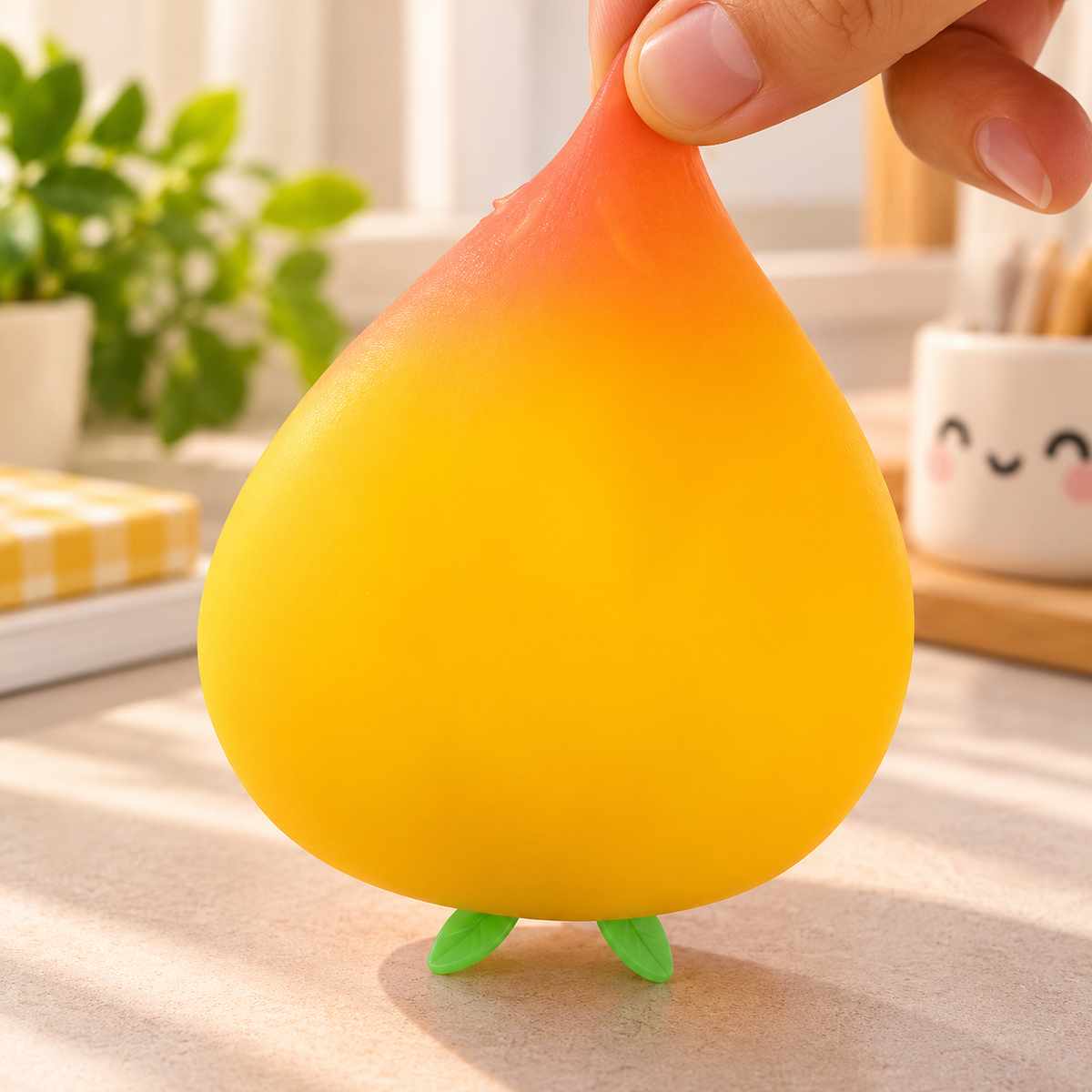 Orange Shaped Elastic Squishy Stress Relief Toy